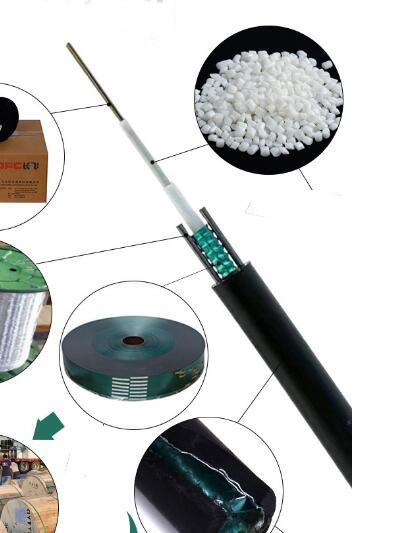 Jednomodowy 8-żyłowy opancerzony kabel światłowodowy GYXTW napowietrzny do rurociągu