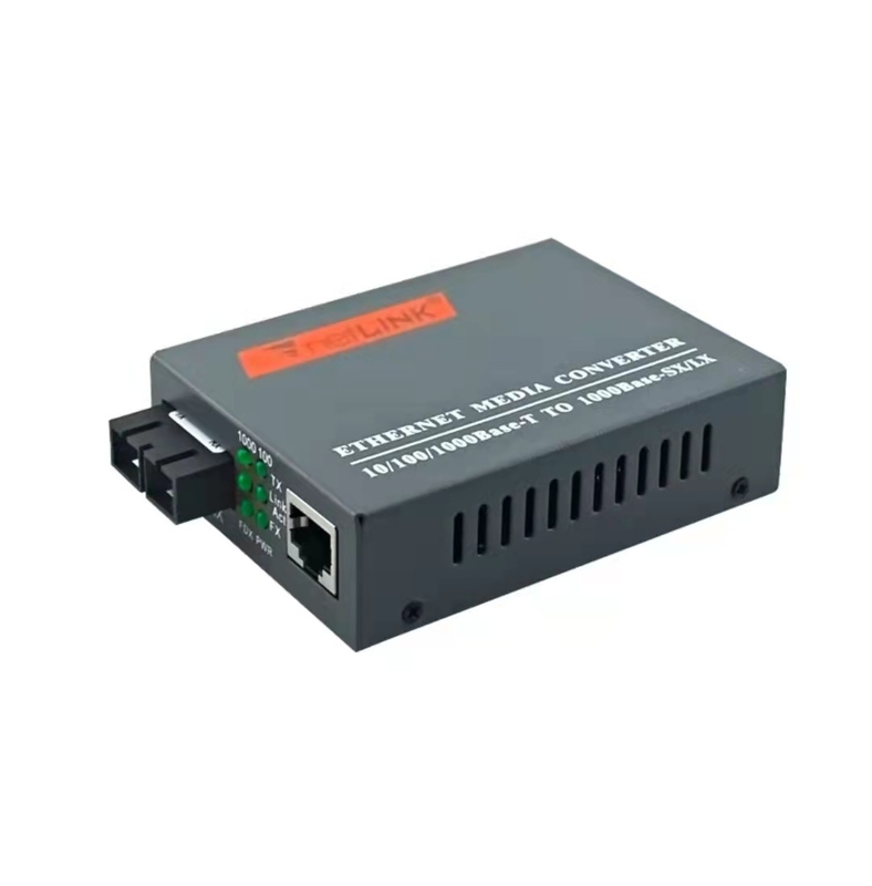 HTB-GS-03 Transceiver światłowodowy 10/100/1000M 20KM 1310nm jednomodowe podwójne włókna światłowodowe