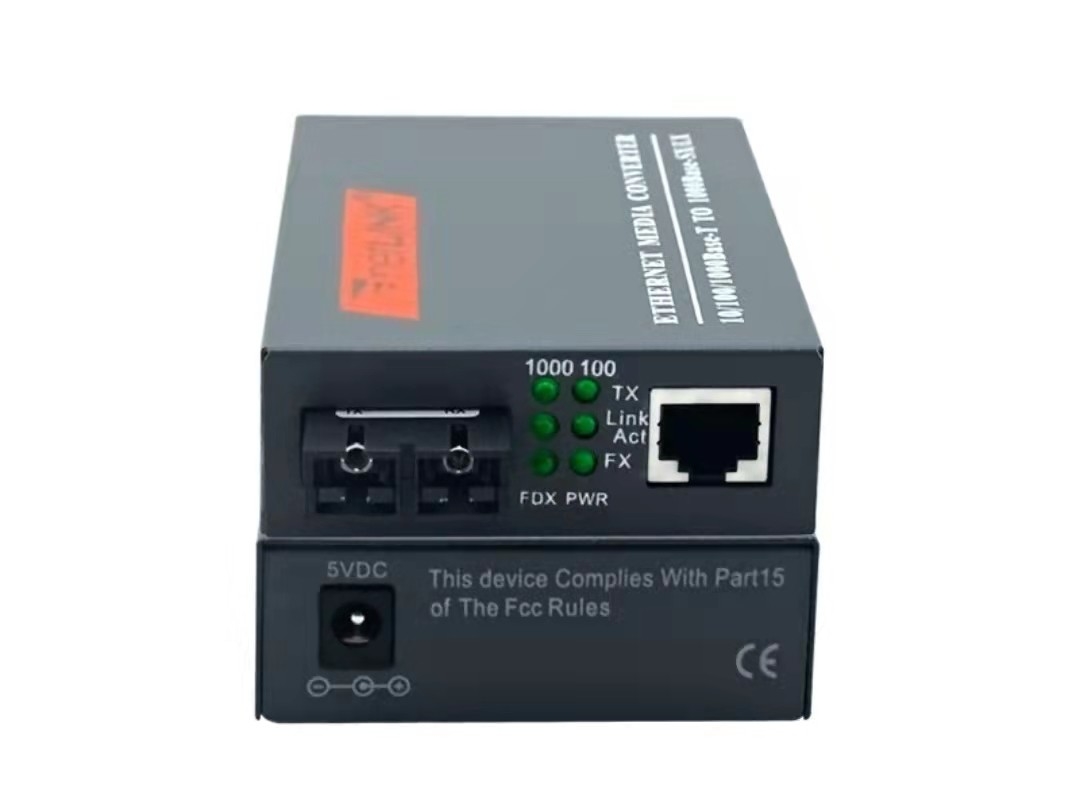 HTB-GS-03 Transceiver światłowodowy 10/100/1000M 20KM 1310nm jednomodowe podwójne włókna światłowodowe