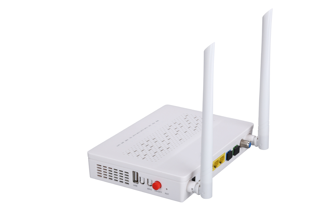 Tryb 2T2R GPON EPON ONU 3FE 1GE WIFI POTS CATV Dual Fibre FTTH ONU Modem