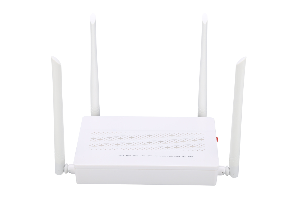4GE 2.4G / 5G WIFI POTS CATV GPON ONU Modem SC Single Mode Single Fibre