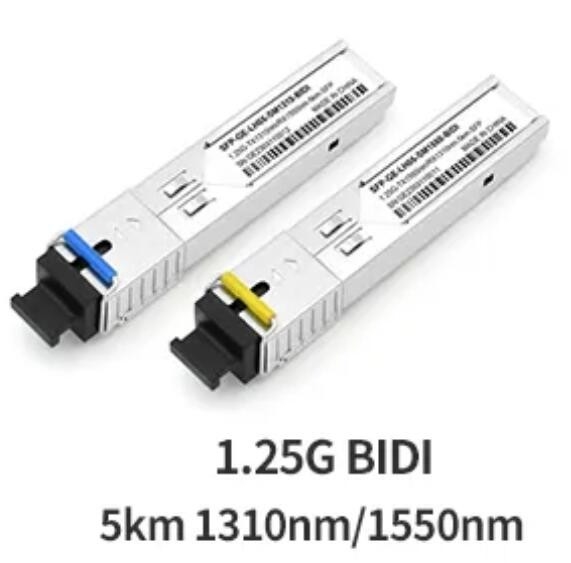 Transceiver światłowodowy 1,25G SFP 5 km 1550 / 1310nm Złącze SC Moduł BIDI SFP