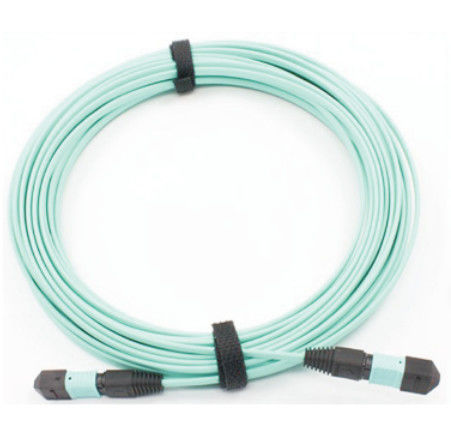 12-rdzeniowe protokoły światłowodowe MPO OM3 40 Gb / s Aqua POLB CATV