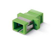 Low Insertion Loss SC Fiber Optic Adapters Flange Ceramic And Phosphor Bronze Sleeve Material Networks Application