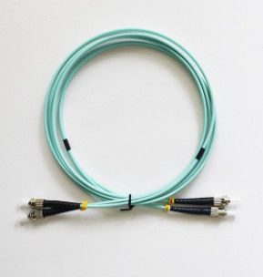 2-metrowy światłowodowy kabel krosowy ST do ST, kolor AQUA dla FTTH