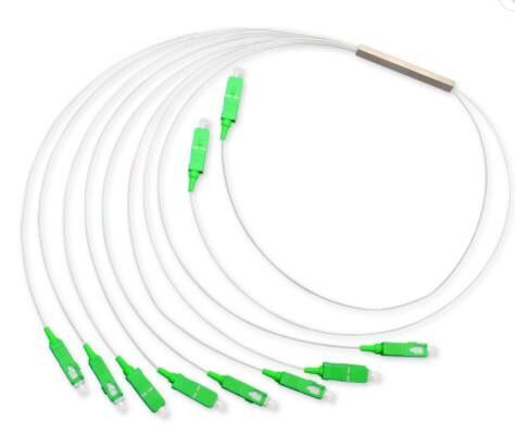 Rozdzielacz FTTH ze stalową rurą Plc, rozdzielacz 2 8 typu mini jednomodowy G657A