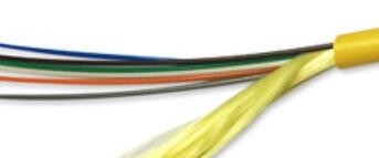 SM Miękki wewnętrzny kabel optyczny OD 4,5 mm GJFJV-6B1 9/125 Żółty kolor 6 rdzeń