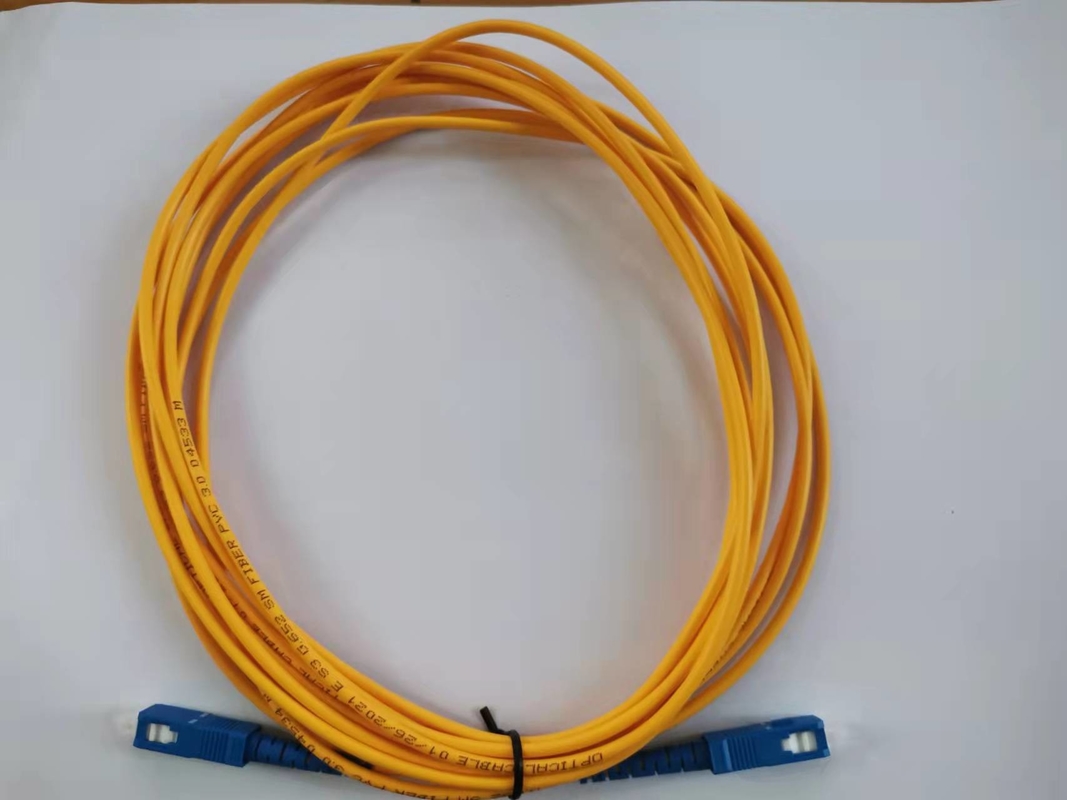 5m Patchcord światłowodowy PVC Simplex Jednomodowy SC UPC o średnicy 3,0 mm