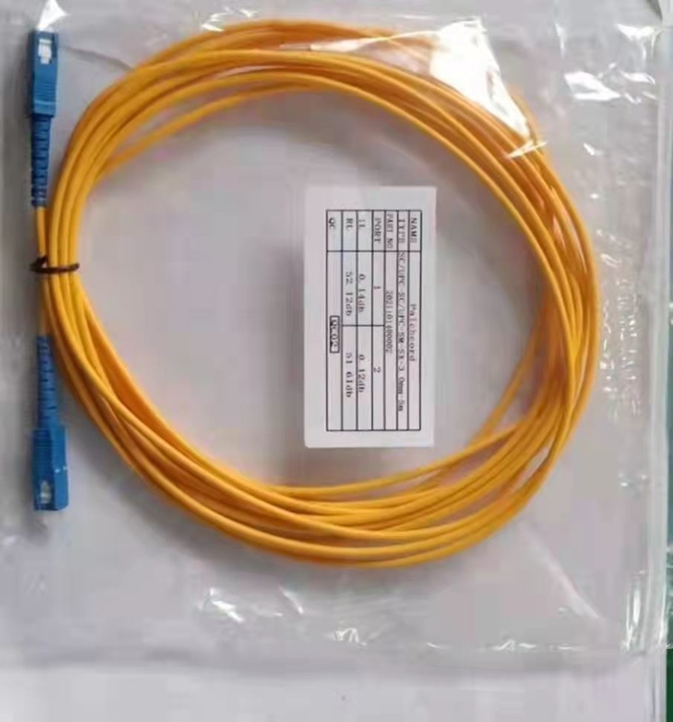 5m Patchcord światłowodowy PVC Simplex Jednomodowy SC UPC o średnicy 3,0 mm